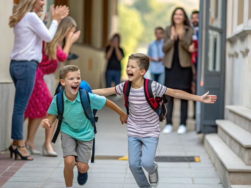 happy school kids