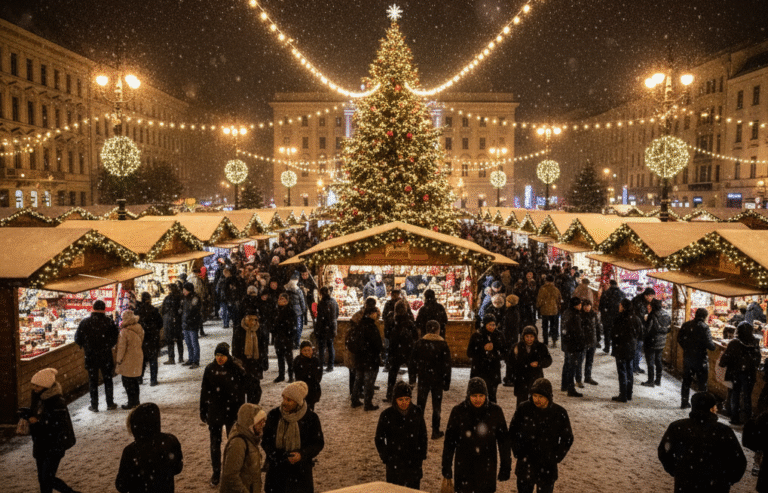 budapest winter christmas market vorosmarty