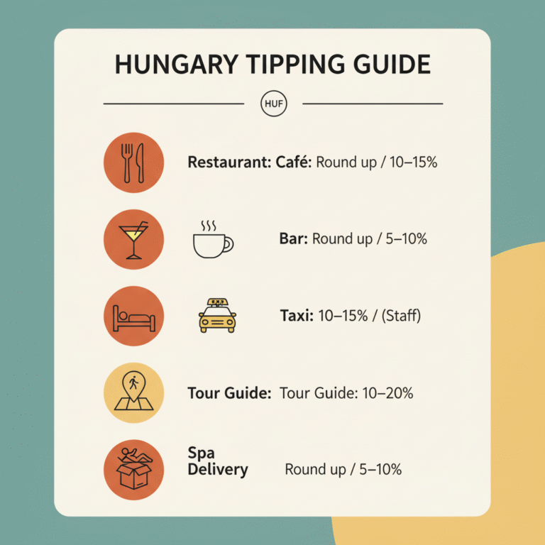 tipping rates Budapest Hungary