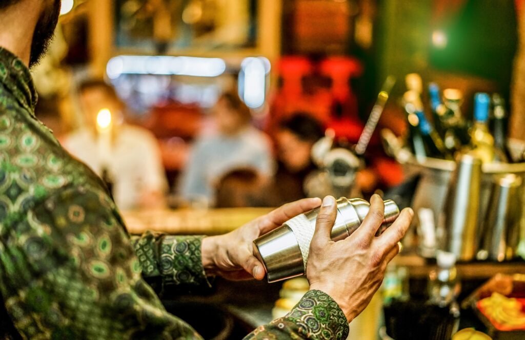 trendy bearded bartender shaking and preparing coc 2025 10 14 07 33 25 utc