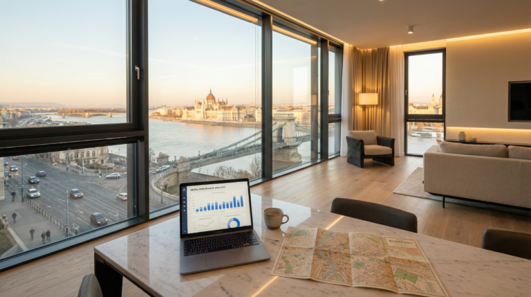 budapest airbnb view on Danube