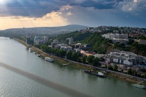Weekend trip from Budapest-aerial view of bratislava