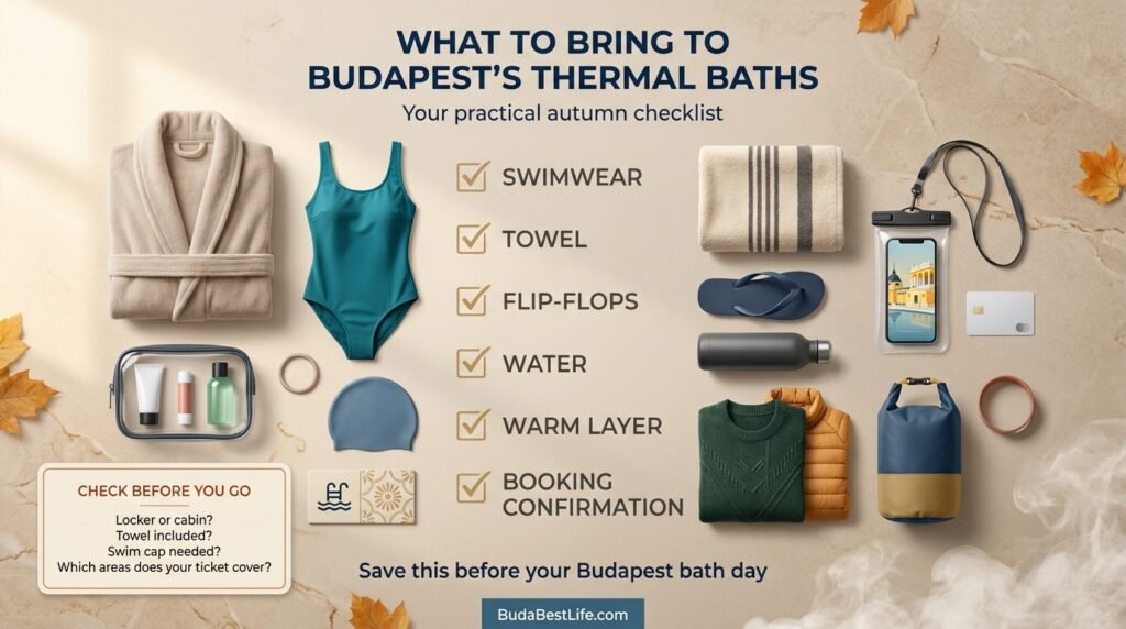 items to bring to Budapest thermal baths
